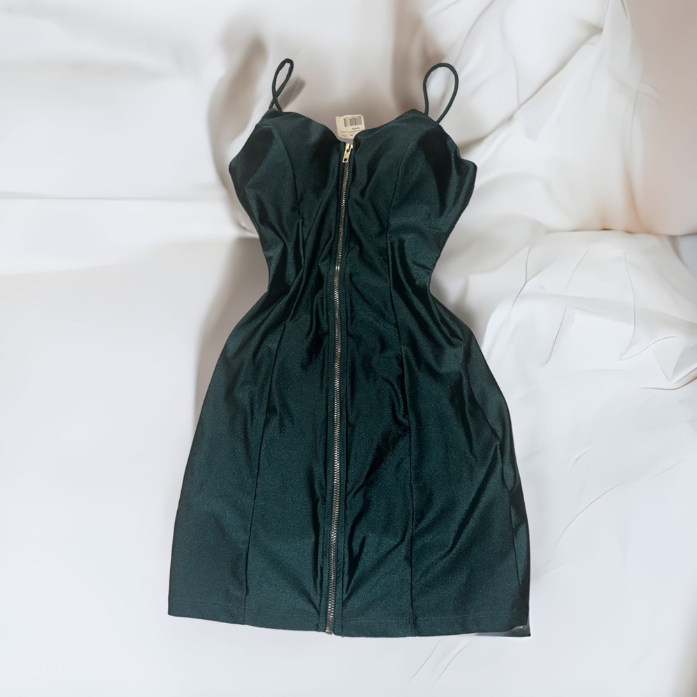 Velvet green dress